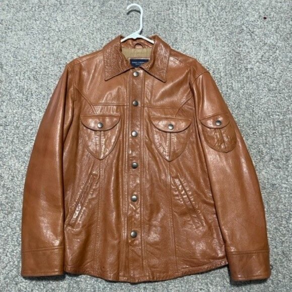 Daniel Cremieux Tan Leather Jacket - Picture 1 of 6